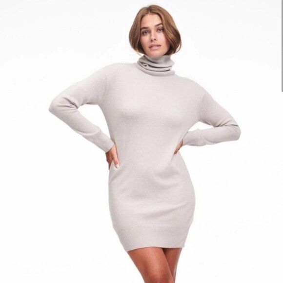 NAADAM Dresses & Skirts - NAADAM Cashmere Turtleneck Dress - Pale Gray - Size S